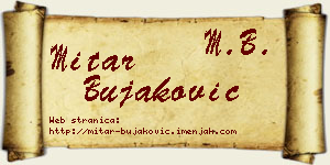 Mitar Bujaković vizit kartica